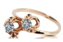 Zircon Original Vintage 14K Rose Gold Ring Vintage craft vrc266r